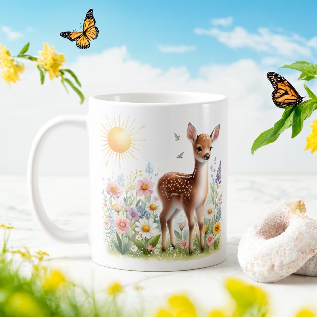 Frühlingswasserfarbe Fauna - Kid-Tasse Kaffeetasse (Von Creator hochgeladen)