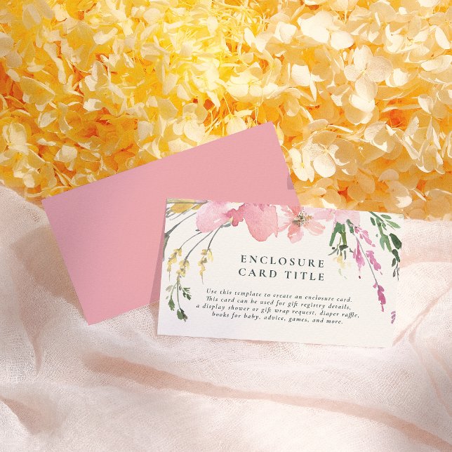 Frühlingswasserfarbe Floral Baby Dusche Begleitkarte (Von Creator hochgeladen)