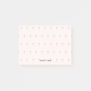 Frühlingswasserfarbe Rosa Blume Tulip Individuell Post-it Klebezettel