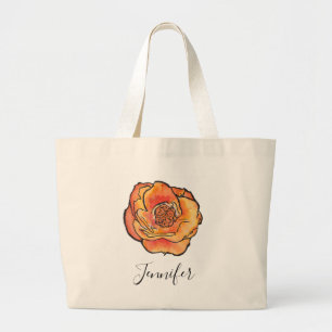 Frühlingswasserfarbe Rose Name Tasche