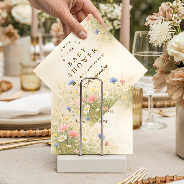 Frühlingswiese Babyshower Serviette (Von Creator hochgeladen)