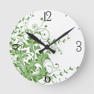 Frühlingswiese Runde Wanduhr