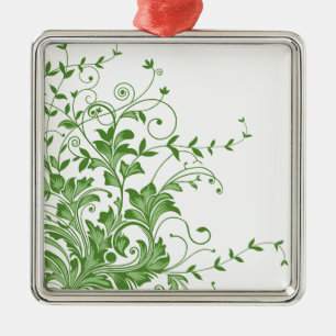 Frühlingswiese Silbernes Ornament