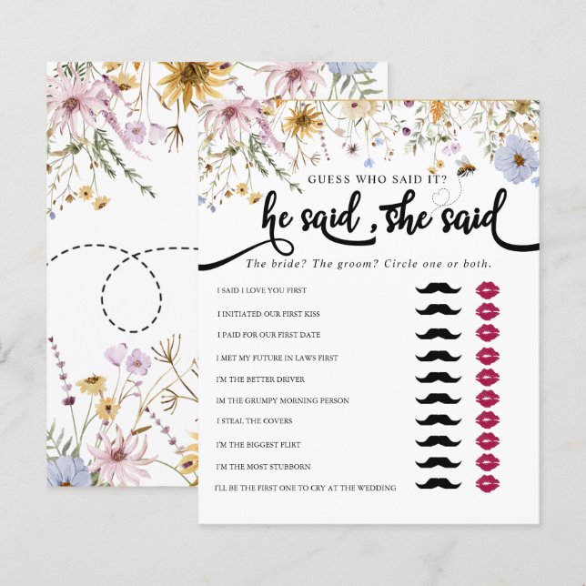 FrühlingsWildblume | Bienenspiel (Vorne/Hinten)