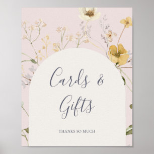 FrühlingsWildblume   Blush Cards und Giftzeichen Poster