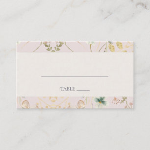 FrühlingsWildblume   Blush Flat Wedding Platzkarte