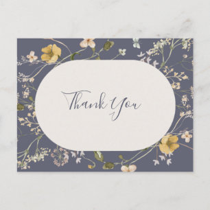 FrühlingsWildblume   Dusty Lila Wedding Danke Postkarte
