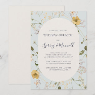 FrühlingsWildblume   Light Blue Wedding Brunch Einladung