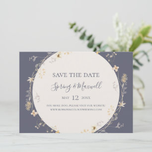 FrühlingsWildblume Lila horizontal Save The Date