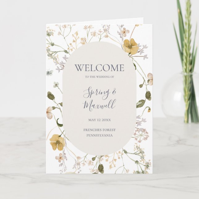 FrühlingsWildblume | Programm zur Hochzeit von wei (Vorderseite)