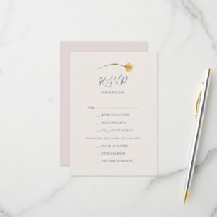 FrühlingsWildblume RSVP-Karte mit Auswahlmenü RSVP Karte