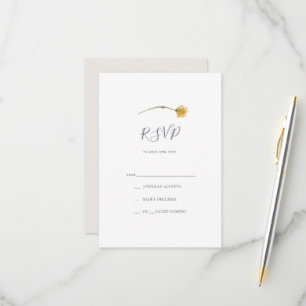 FrühlingsWildblume   Weiße RSVP-Karte RSVP Karte