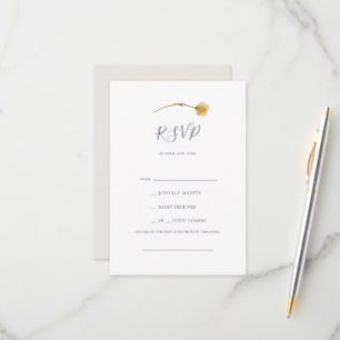 FrühlingsWildblume   White Song Request RSVP Card Karte