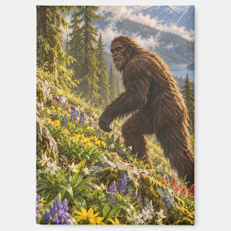 Frühlingswildblumen Bigfoot-Magnet Magnet
