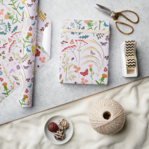 Frühlingswildblumen-Geschenkpapier Geschenkpapier