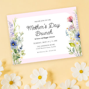 Frühlingswildblumen Muttertagsbrunch Einladung