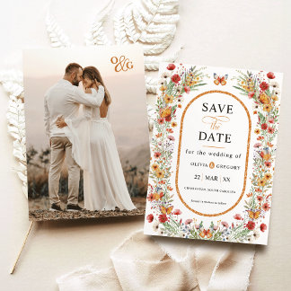 FrühlingsWildblumen Schmetterlinge Foto Save the D Date