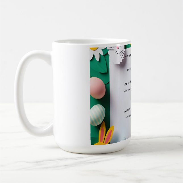 Frühlingswünsche und Osterfreude Kaffeetasse (Links)