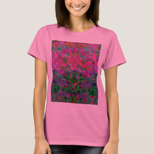 Frühlingszeit-Blumen im orange, heißes T-Shirt
