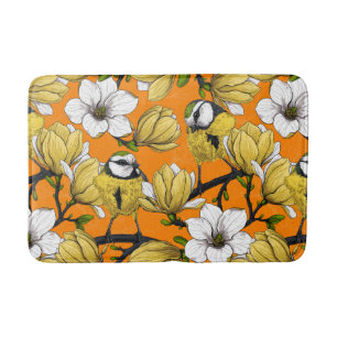 Frühlingszeit in gelber Badematte