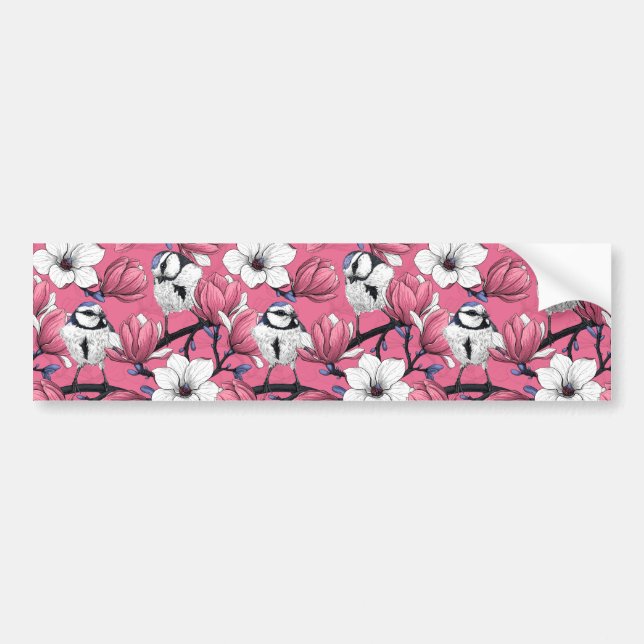 Frühlingszeit in Rosa Autoaufkleber (Vorne)