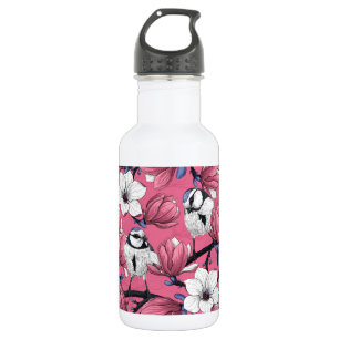 Frühlingszeit in Rosa Edelstahlflasche