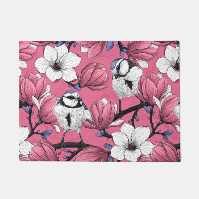 Frühlingszeit in Rosa Fußmatte (Vorderseite)