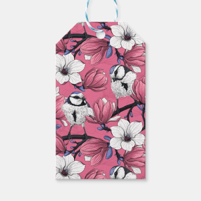 Frühlingszeit in Rosa Geschenkanhänger (Vorderseite)