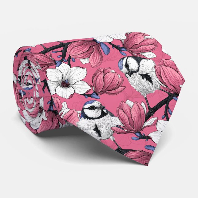 Frühlingszeit in Rosa Krawatte (Gerollt)