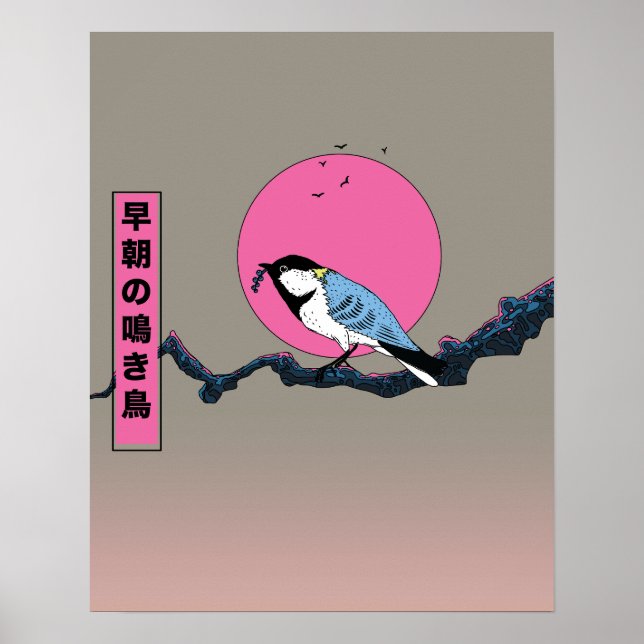 Frühmorgens Singvogel Poster (Vorne)