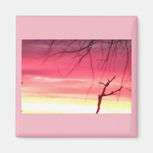Frühmorgens Winter Sunrise Square Magnet