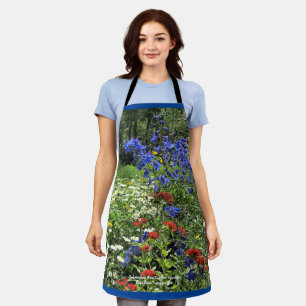 Frühsommer Blauer Delphinium-Garten Schürze