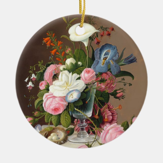 Frühsommerliche Blume , Severin Roesen Keramik Ornament (Vorne)