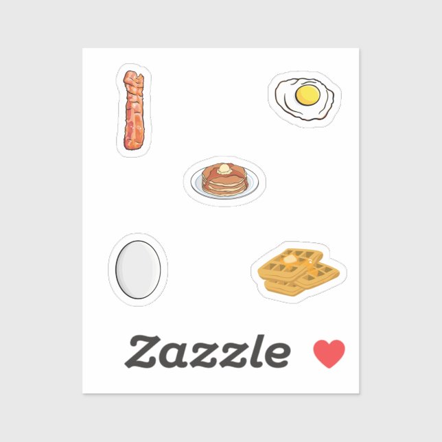 Frühstück Aufkleber (Blatt)