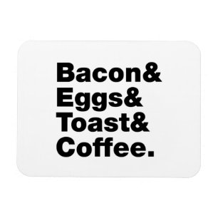 Frühstück (Bacon & Eggs & Toast & Coffee). Magnet