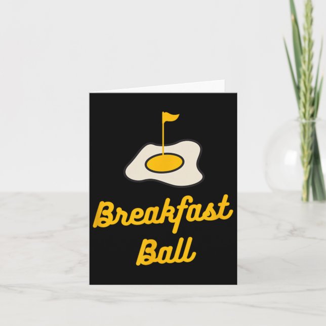 Frühstück Ball Mulligan Golf Karte (Vorderseite)