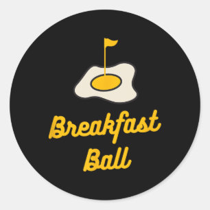 Frühstück Ball Mulligan Golf Runder Aufkleber