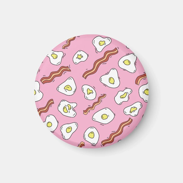 Frühstück Bonanza: Cartoon Freuen Magnet (Vorne)