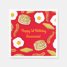 Frühstück Brunch Geburtstagsparty Kinder Niedlich Serviette