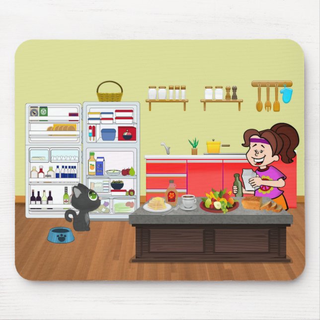 Frühstück Buddies Mousepad (Vorne)