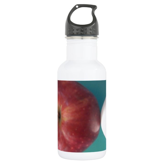 Frühstück Buddies: Zwei Eier $an Apple Still Life Edelstahlflasche (Vorderseite)