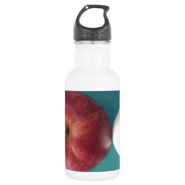 Frühstück Buddies: Zwei Eier $an Apple Still Life Trinkflasche (Vorderseite)