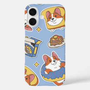Frühstück Corgis Niedlich Donut iPhone 16 Hülle