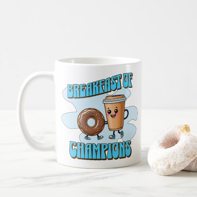 Frühstück der Champions Kaffeetasse (Mit Donut)