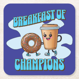 Frühstück der Champions Rechteckiger Pappuntersetzer