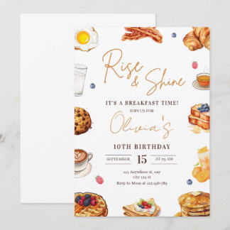 Frühstück Einladung zum Geburtstag, Brunch Geburts