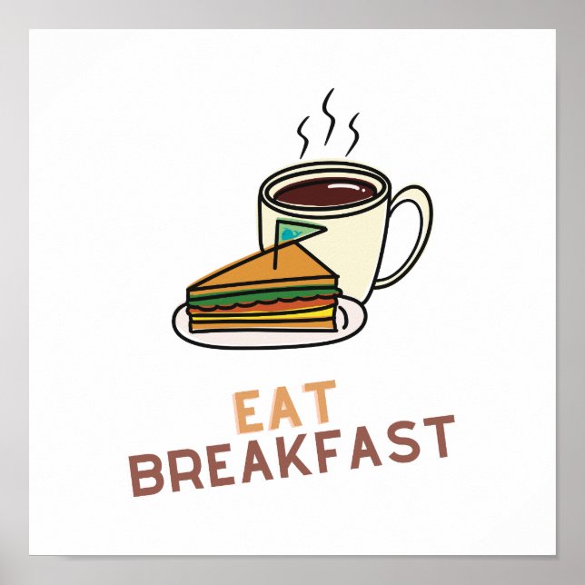 Frühstück essen poster (Vorne)
