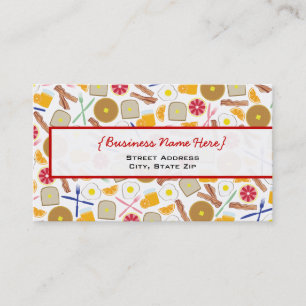 Frühstück Foods Business Card Visitenkarte
