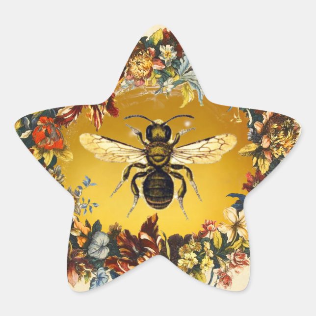 FRÜHSTÜCK HONEY BIE / BLUENSTAR  Stern-Aufkleber (Vorderseite)