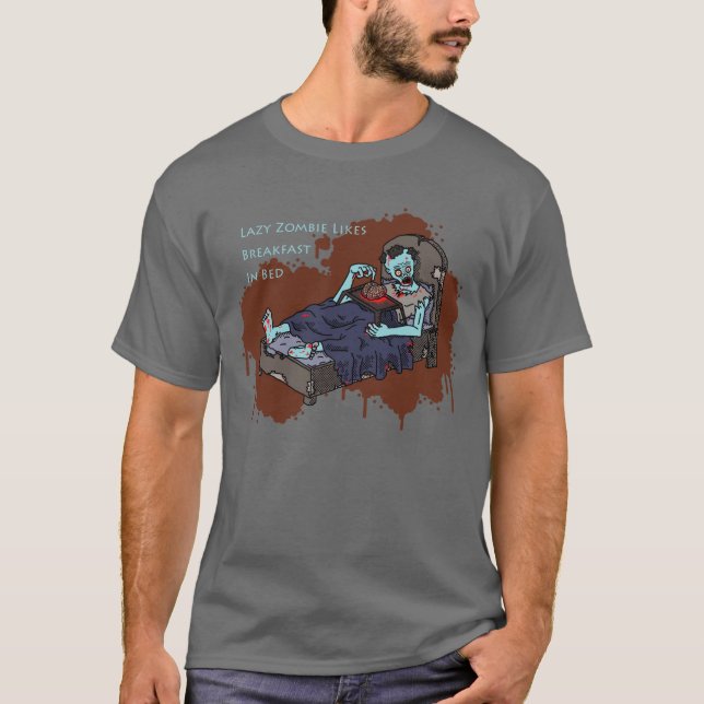 Frühstück im Bed Zombie T-Shirt (Vorderseite)